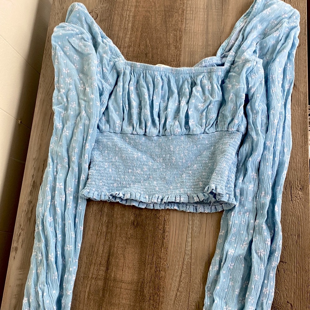 Pacsun L.A. Hearts light blue top